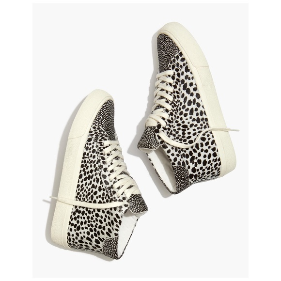 Madewell Shoes - Madewell • Sidewalk High-Top Sneakers in Spot Mix Suede • Size 7.5